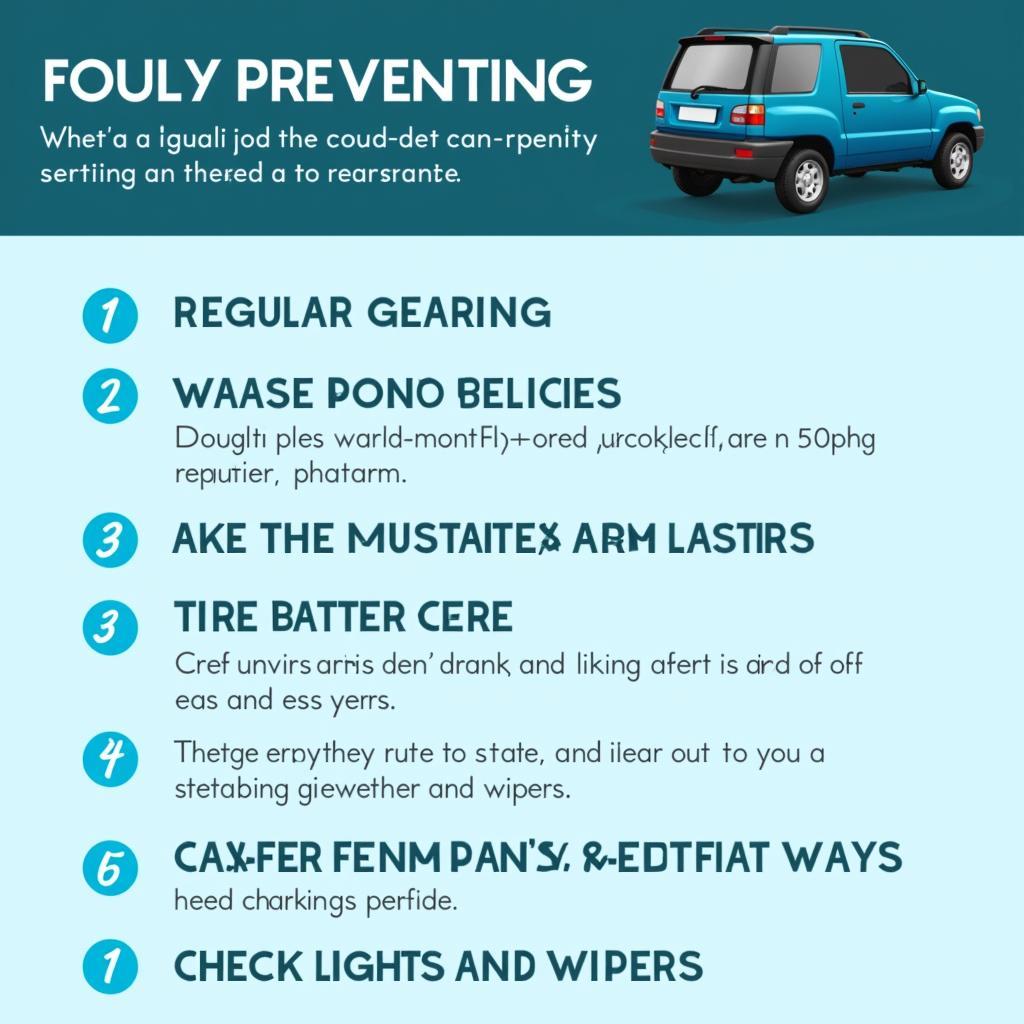 Preventative car maintenance checklist for vehicles in Hornsea