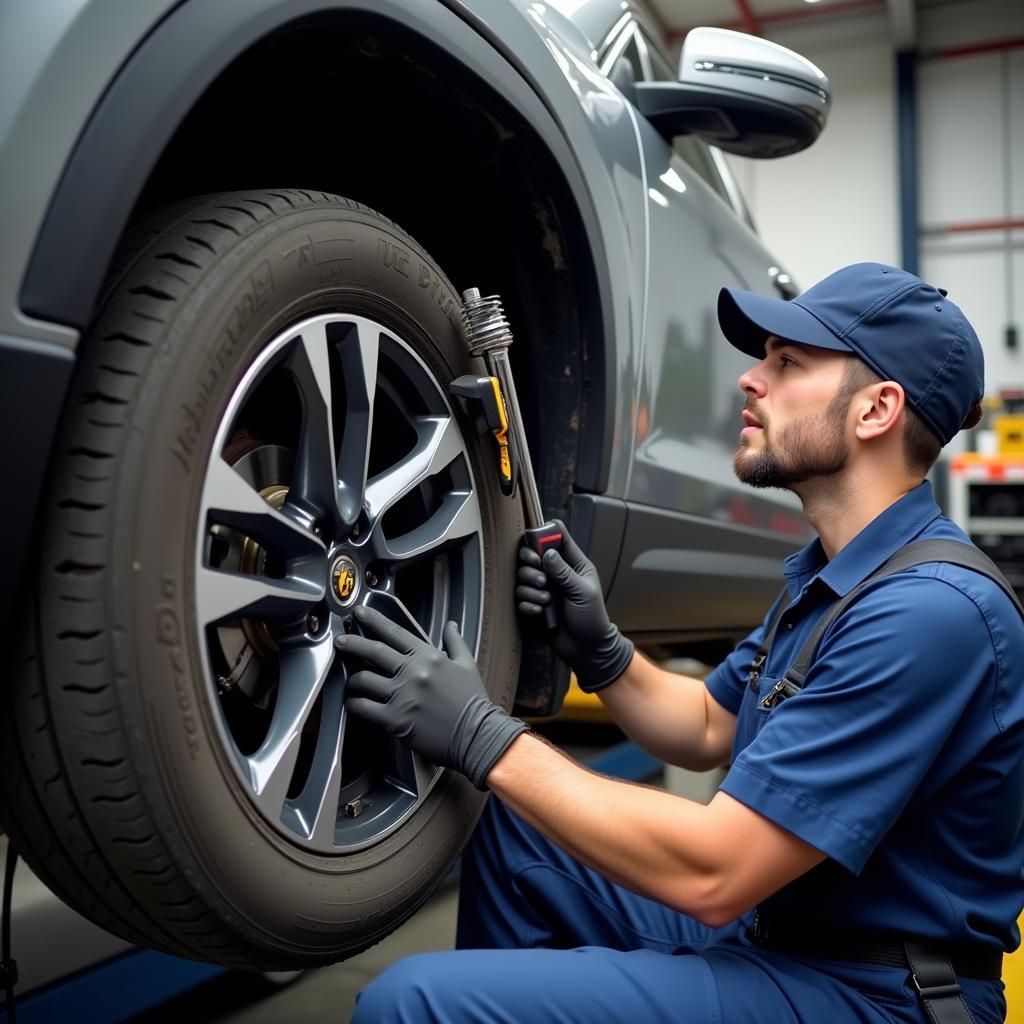 Technician Performing an Oil Change in Melling