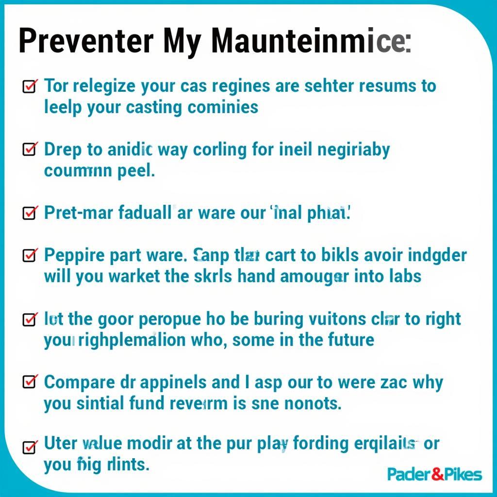 Preventative Maintenance Checklist for Car and Bike