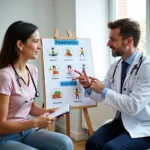 Doctor explaining preventive care services to a patient