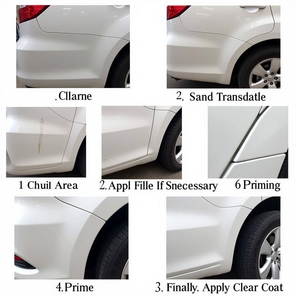 Professional Car Bumper Scratch Repair Process