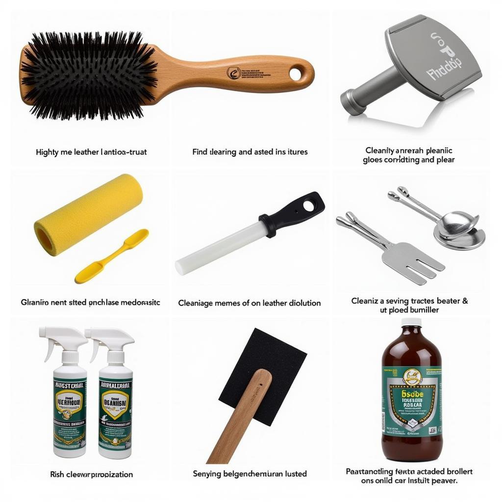 Professional Car Leather Cleaning Tools and Products