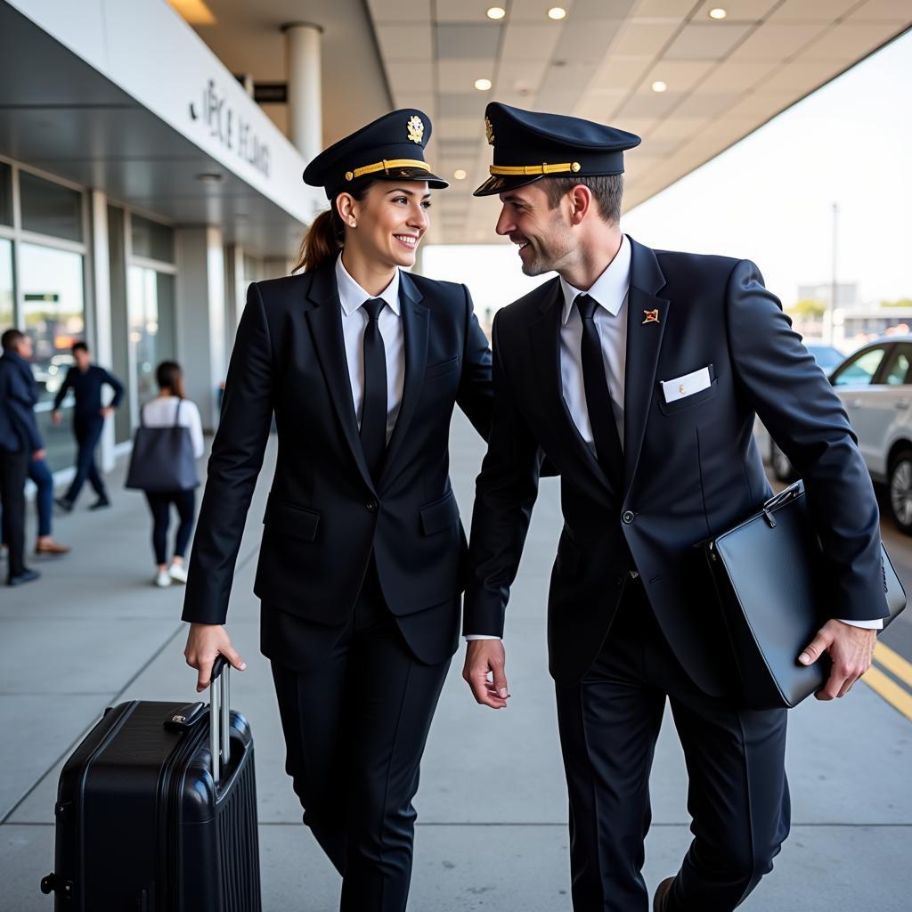 Professional Chauffeur Assisting Passenger at JFK Airport