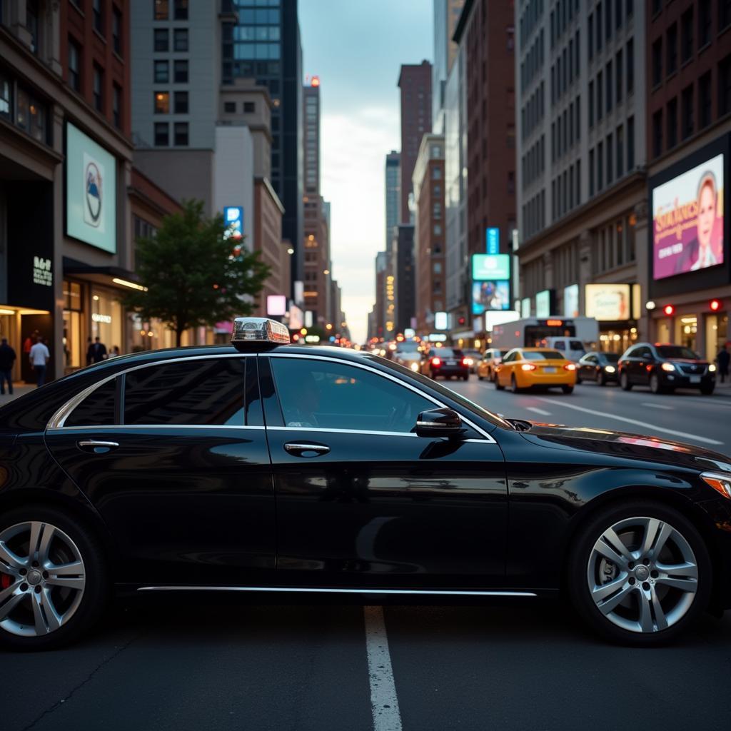 Professional Chauffeur Navigating Manhattan Streets