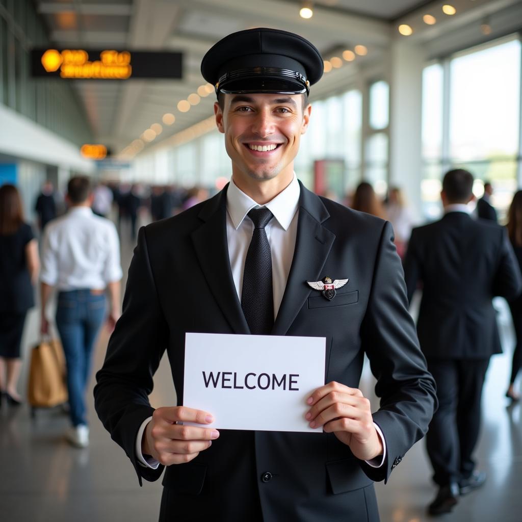 Professional Chauffeur Meeting Client at BKK Airport