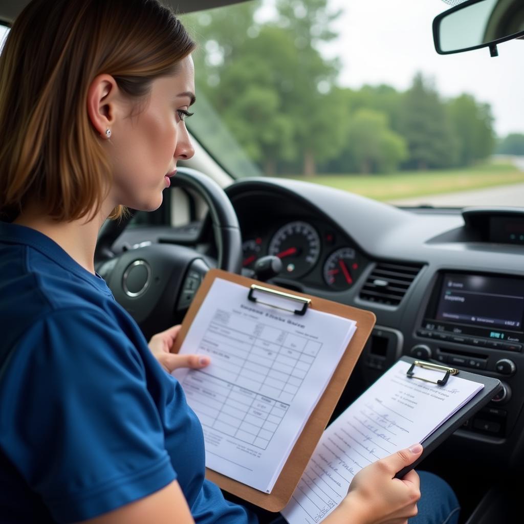 Professional Driver Collecting Car for Service