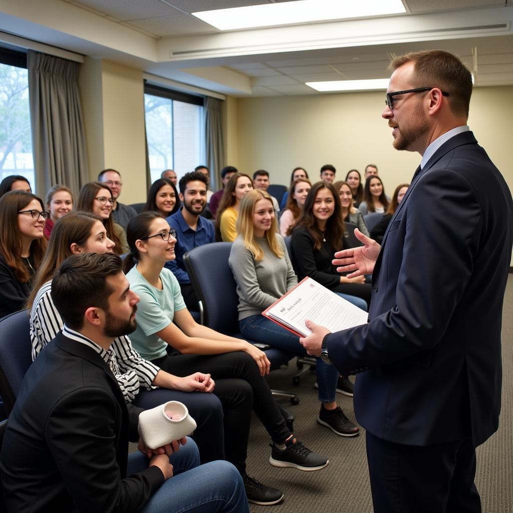 Public Diplomacy Officer Engaging with Foreign Public