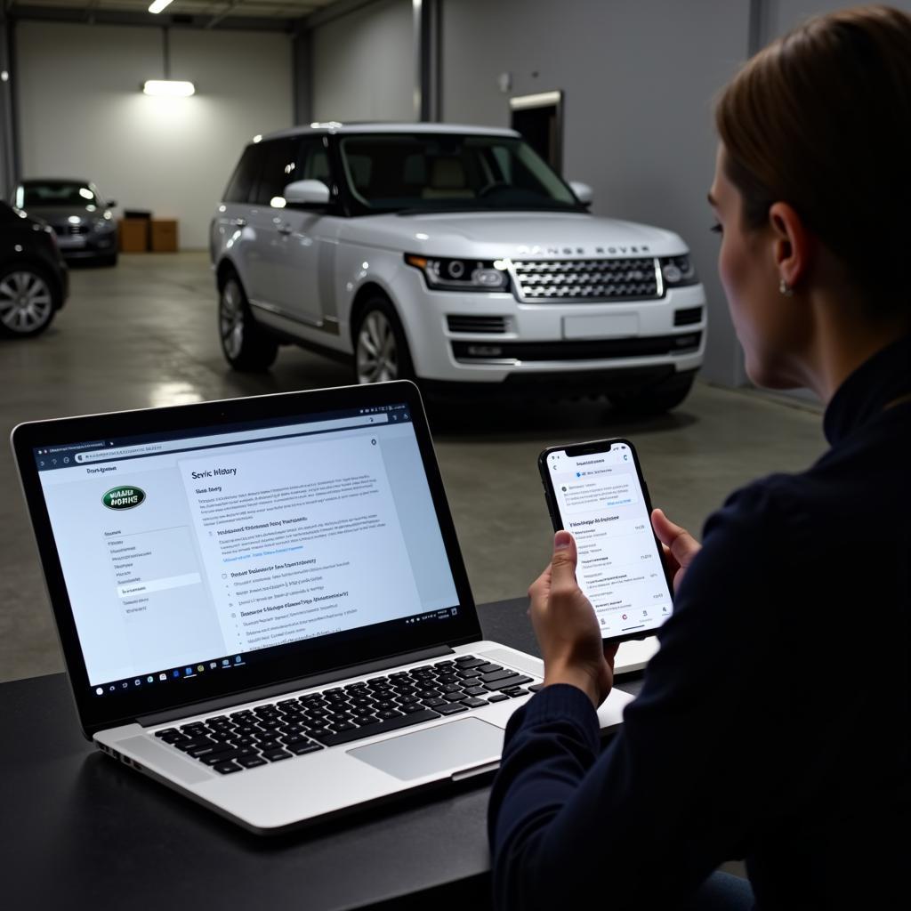 Checking a Range Rover's service history