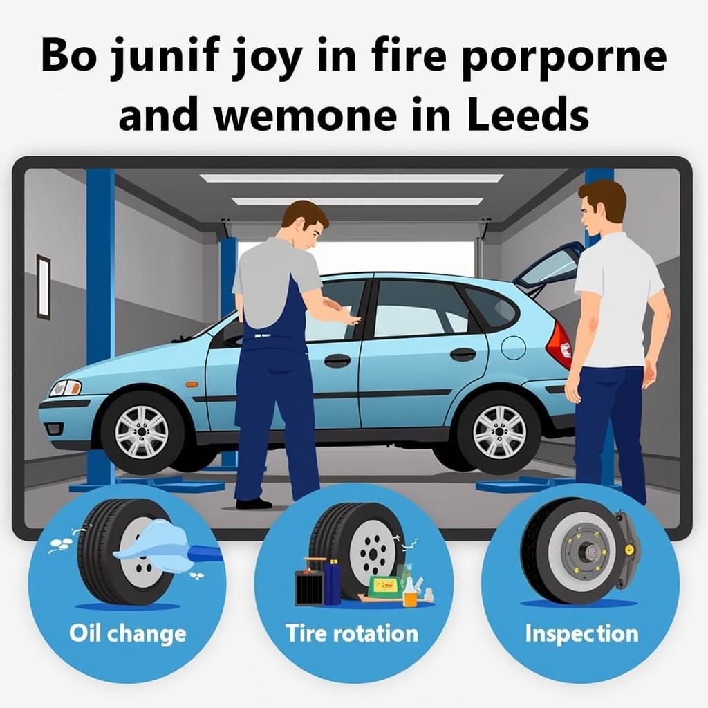 Regular car maintenance being performed in a Leeds garage