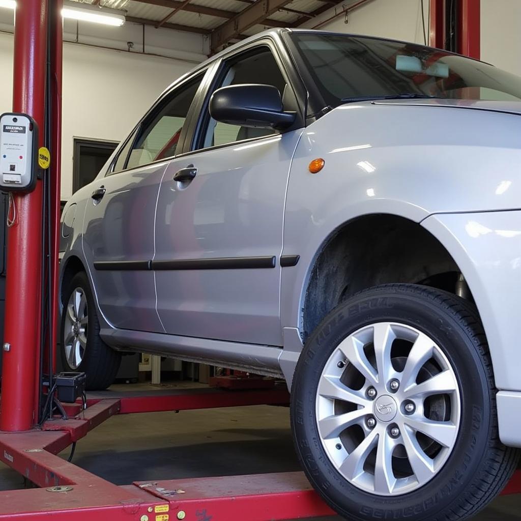 Car Undergoing Routine Maintenance in Bandra East