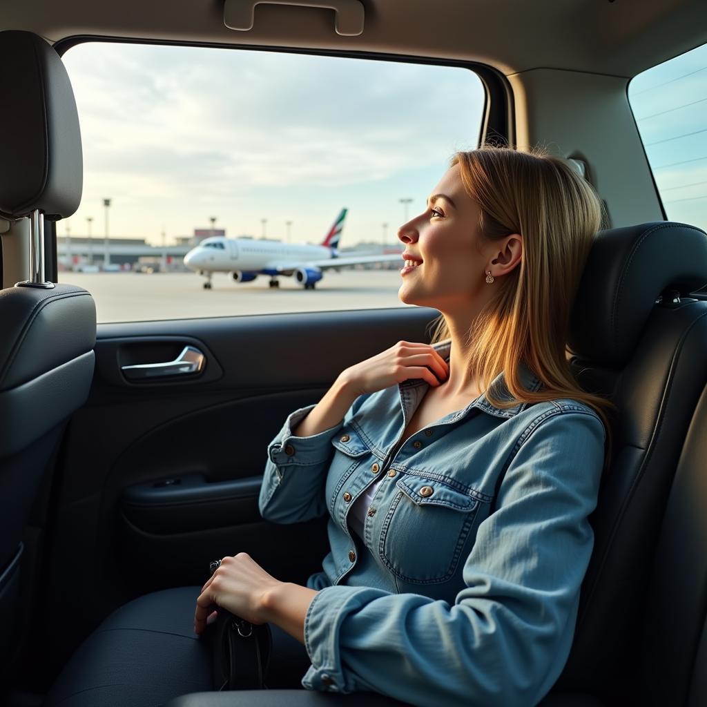 Relaxed Passenger Arriving at LAX