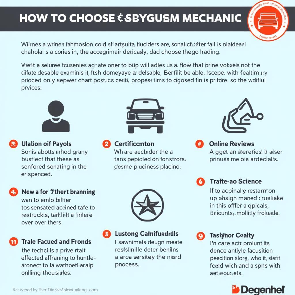 Reliable Mechanic Checklist