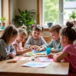 Children Engaging in Activities During Respite Care