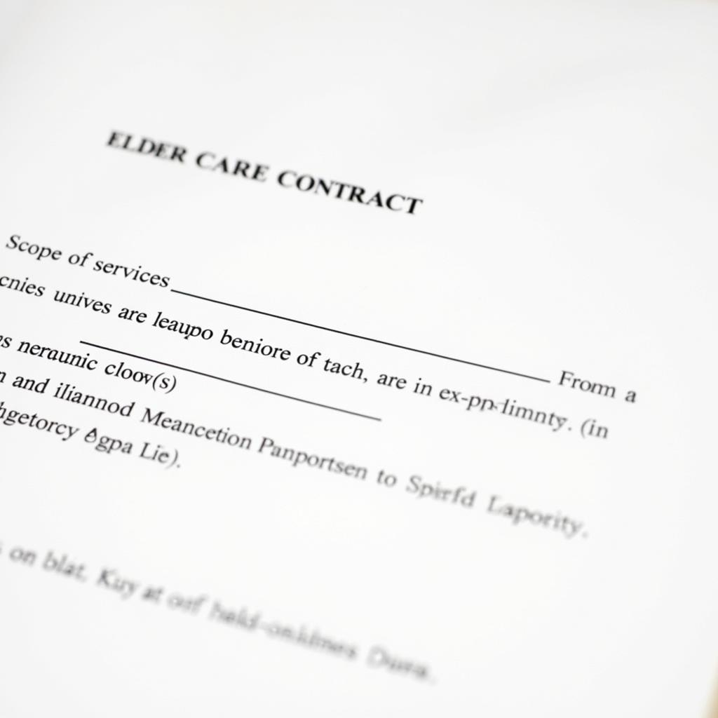 Reviewing Elder Care Contract