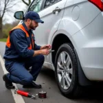 Roadside Assistance Flat Tire Change