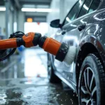 Robotic Arm Washing Car