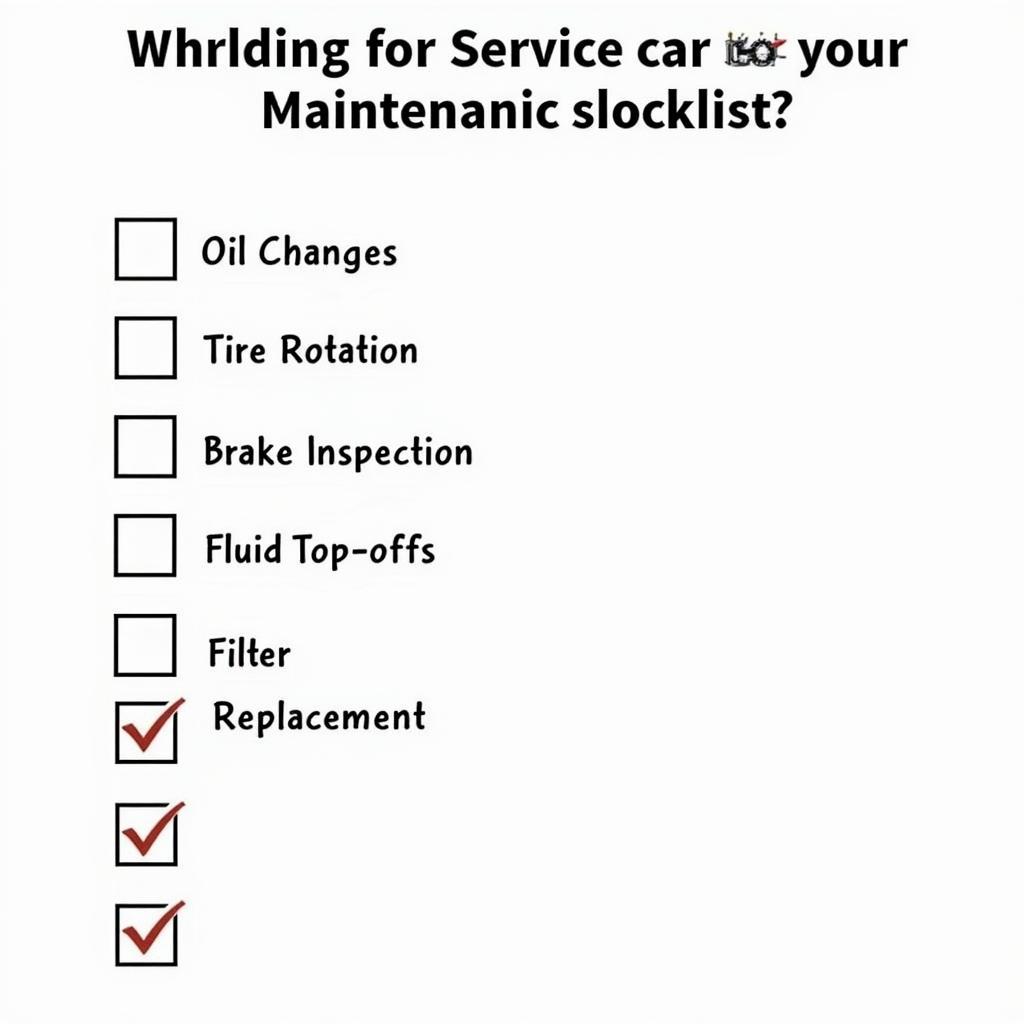 Routine Car Maintenance Checklist