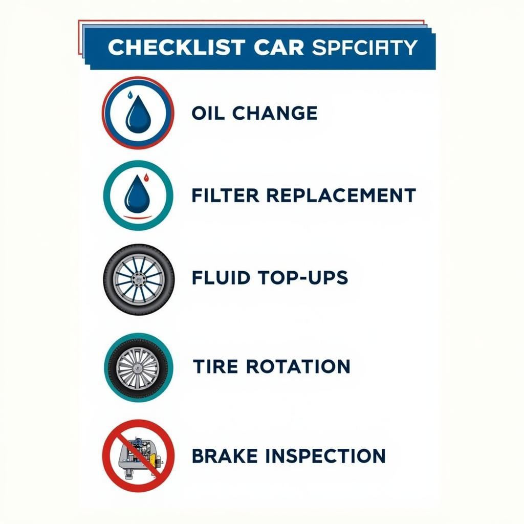 Routine car service checklist items