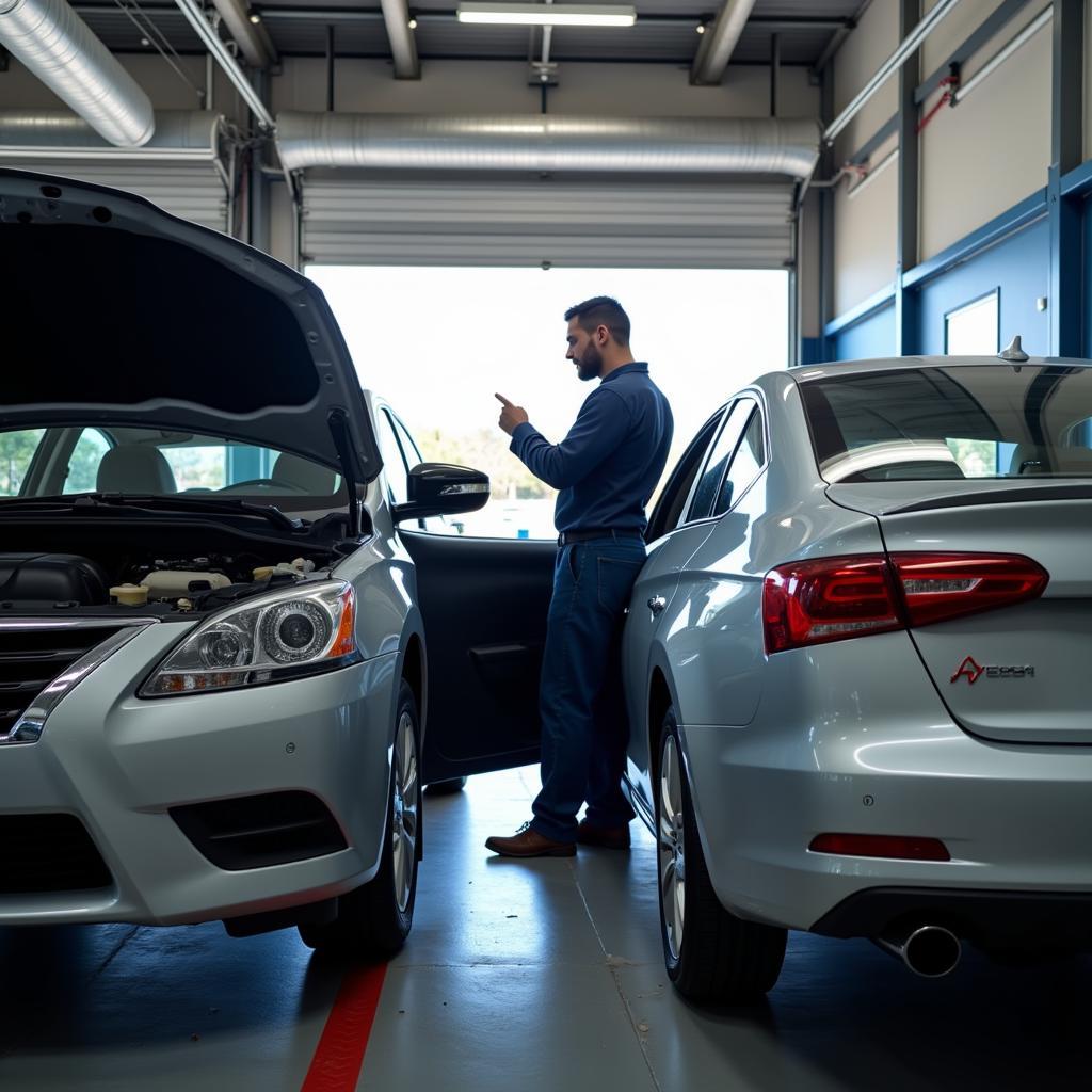 Routine Car Service Time at Dealership