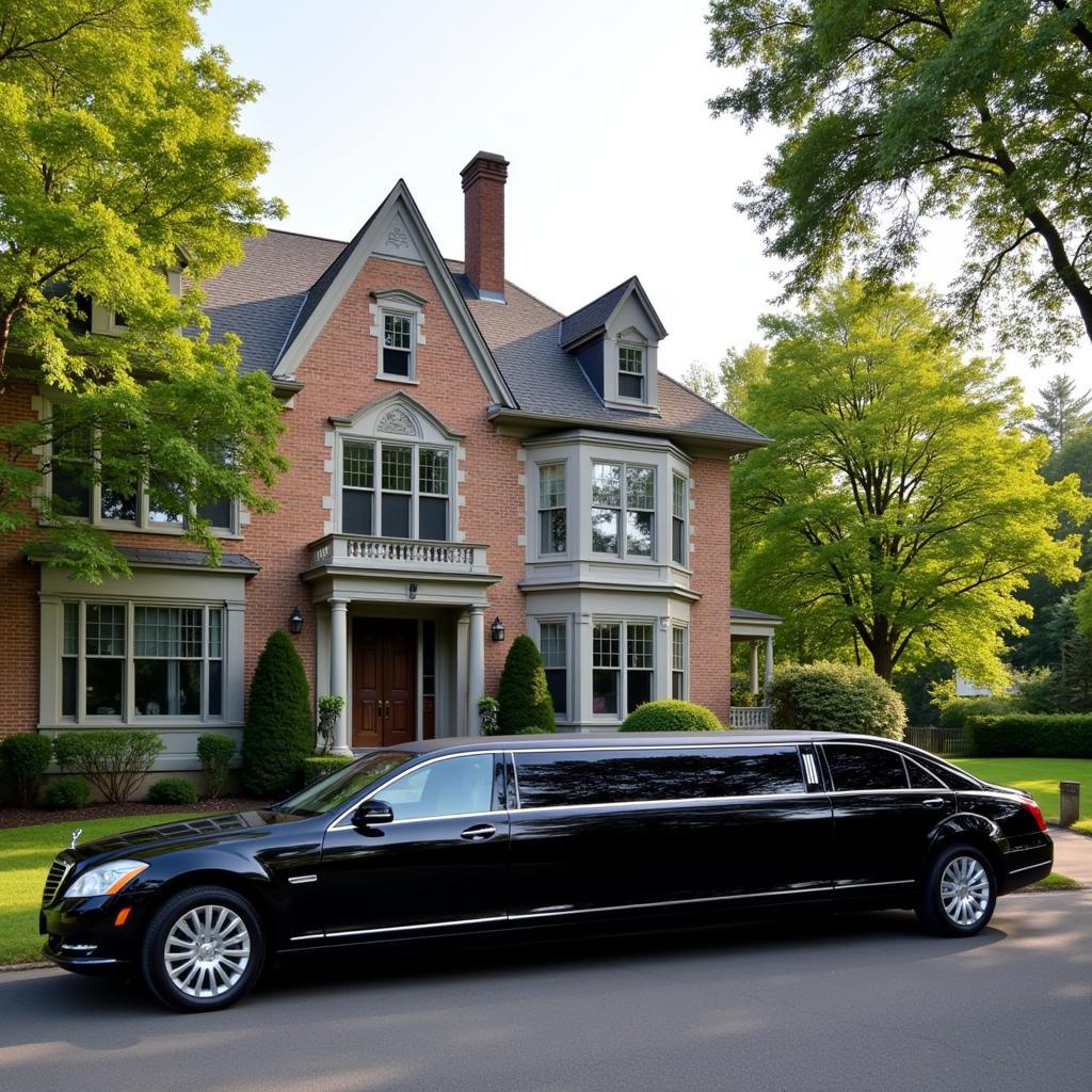 Limousine arriving in Rye NY from Newark Airport