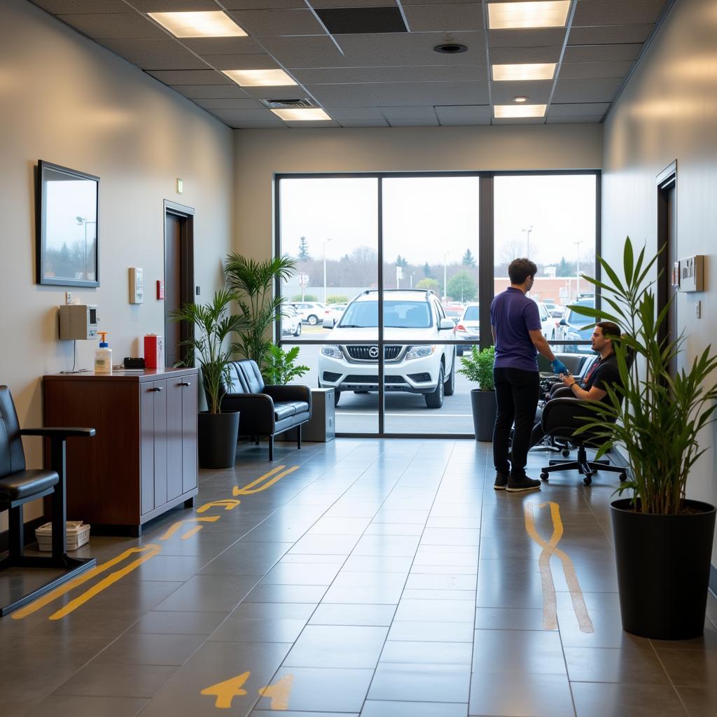 Safety Precautions at Car Service Center