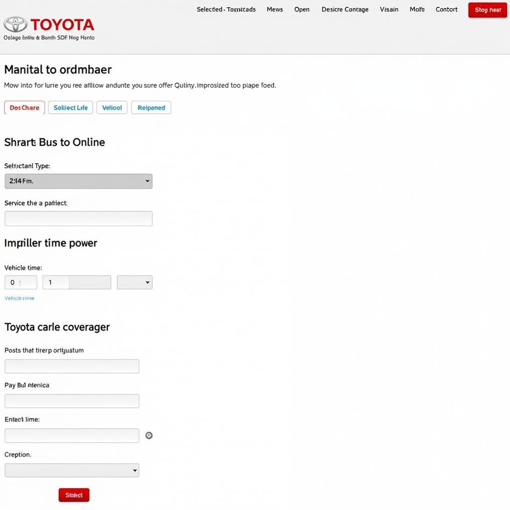 Scheduling Toyota Care Service Online