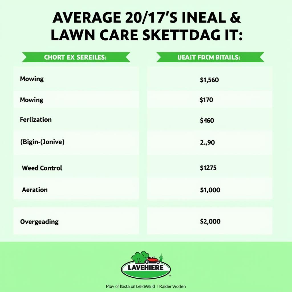 Seasonal Lawn Care Cost Breakdown