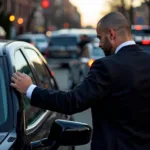 Secret Service Agent Holding Car Door