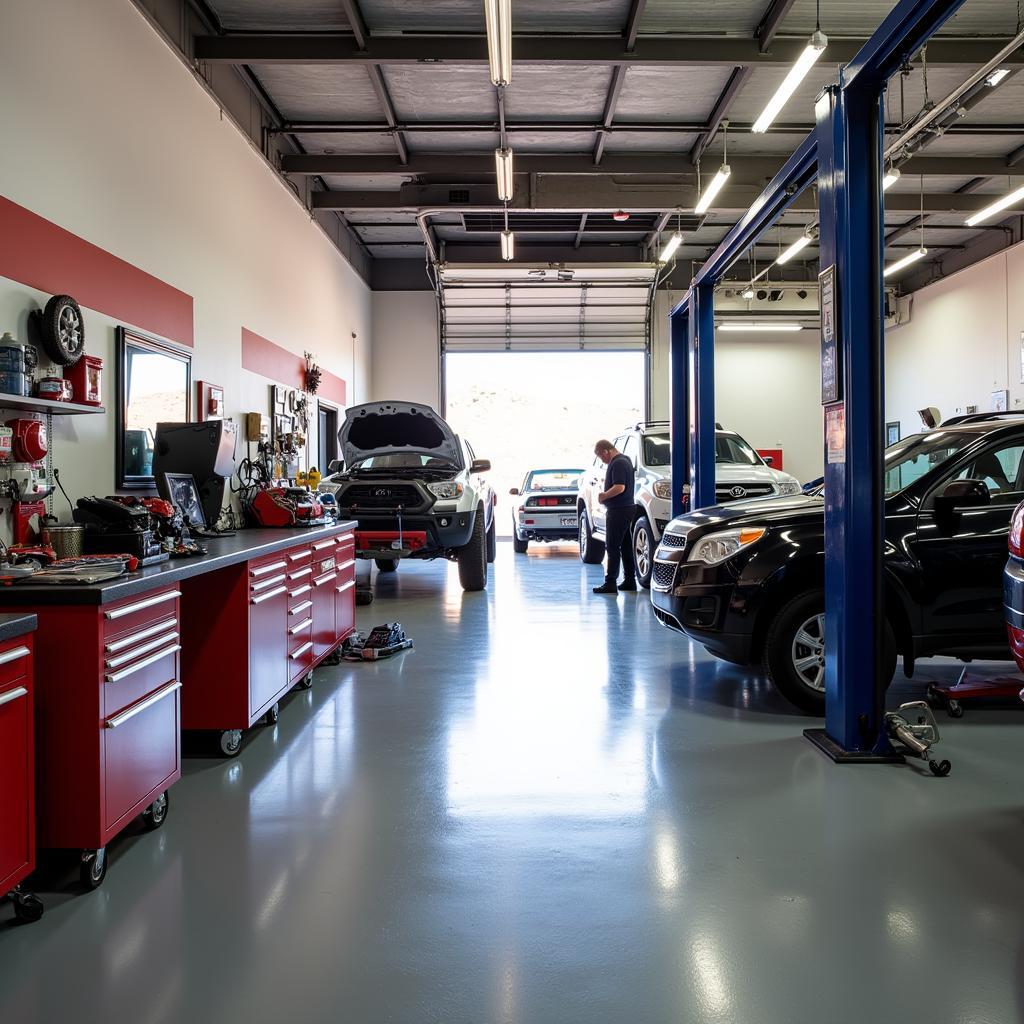 Modern and Clean Auto Repair Shop Interior in Sedona