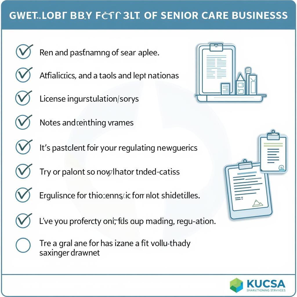 Checklist and documents related to senior care regulations