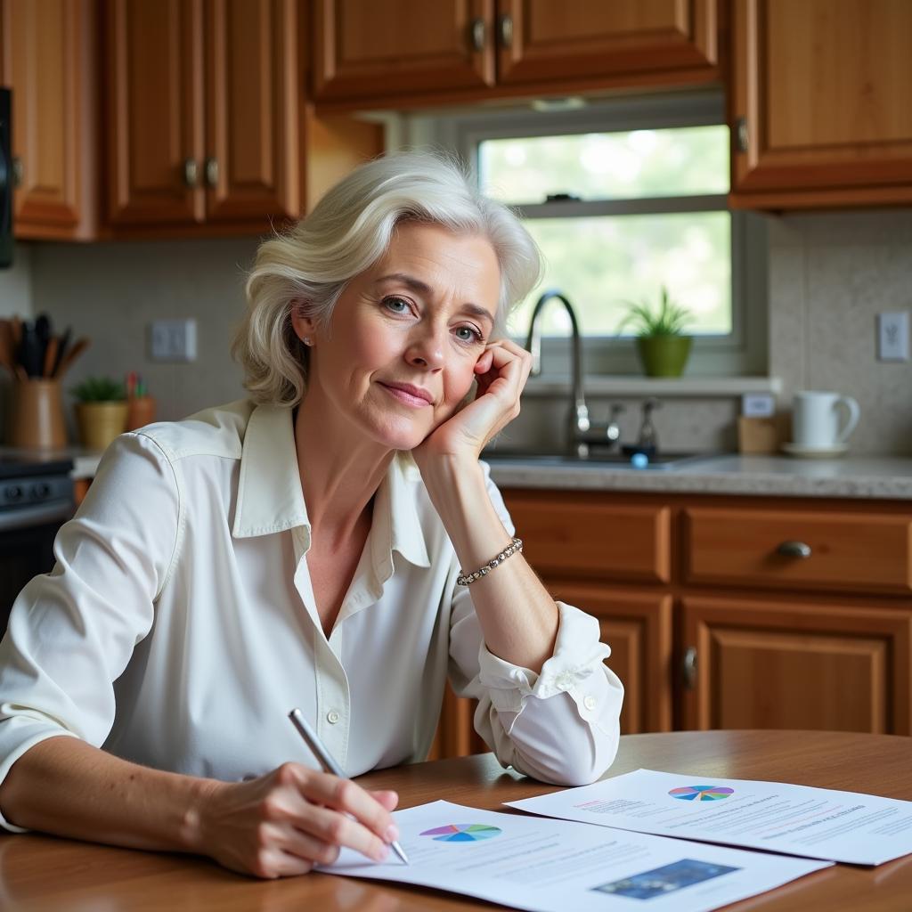 Senior Woman Contemplating Home Care Options