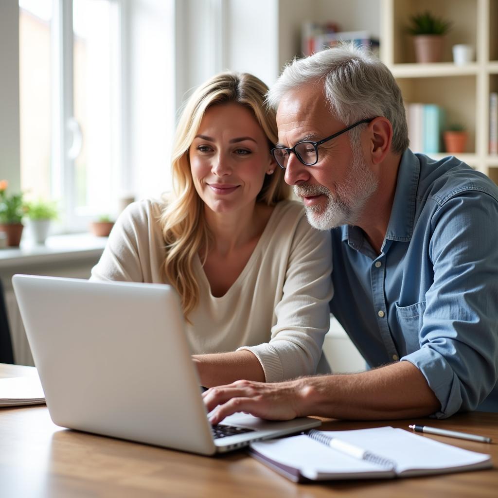 Senior Couple Researching Care Communities in Detroit