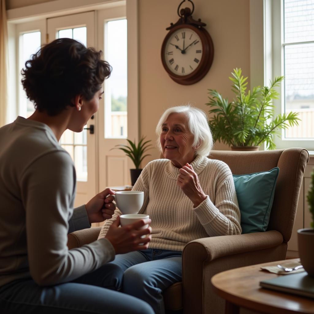 Senior Receiving In-Home Care