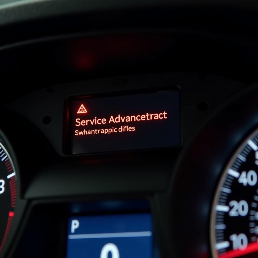 Service Advancetrac Warning Light on Car Dashboard