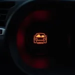 Service Airbag Warning Light on Car Dashboard