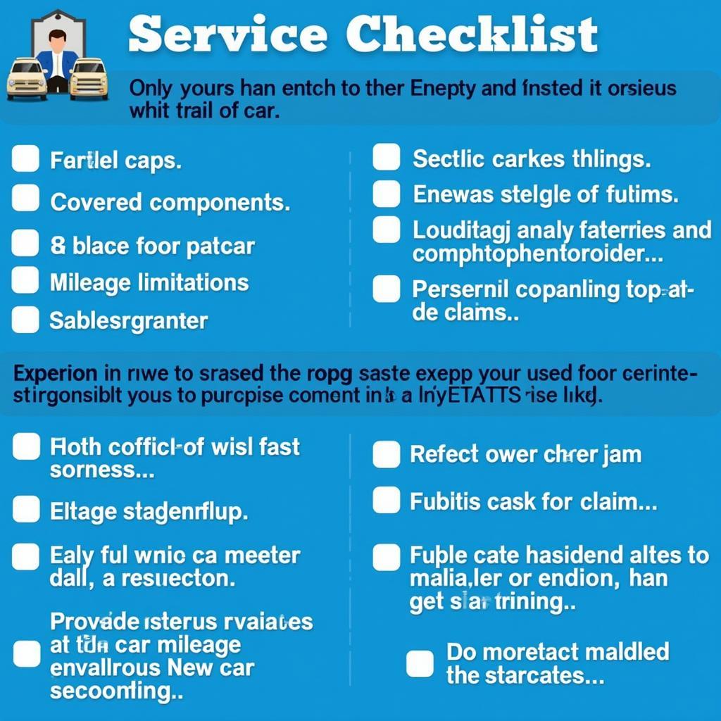 Checklist for Reviewing a Service Contract for Used Cars