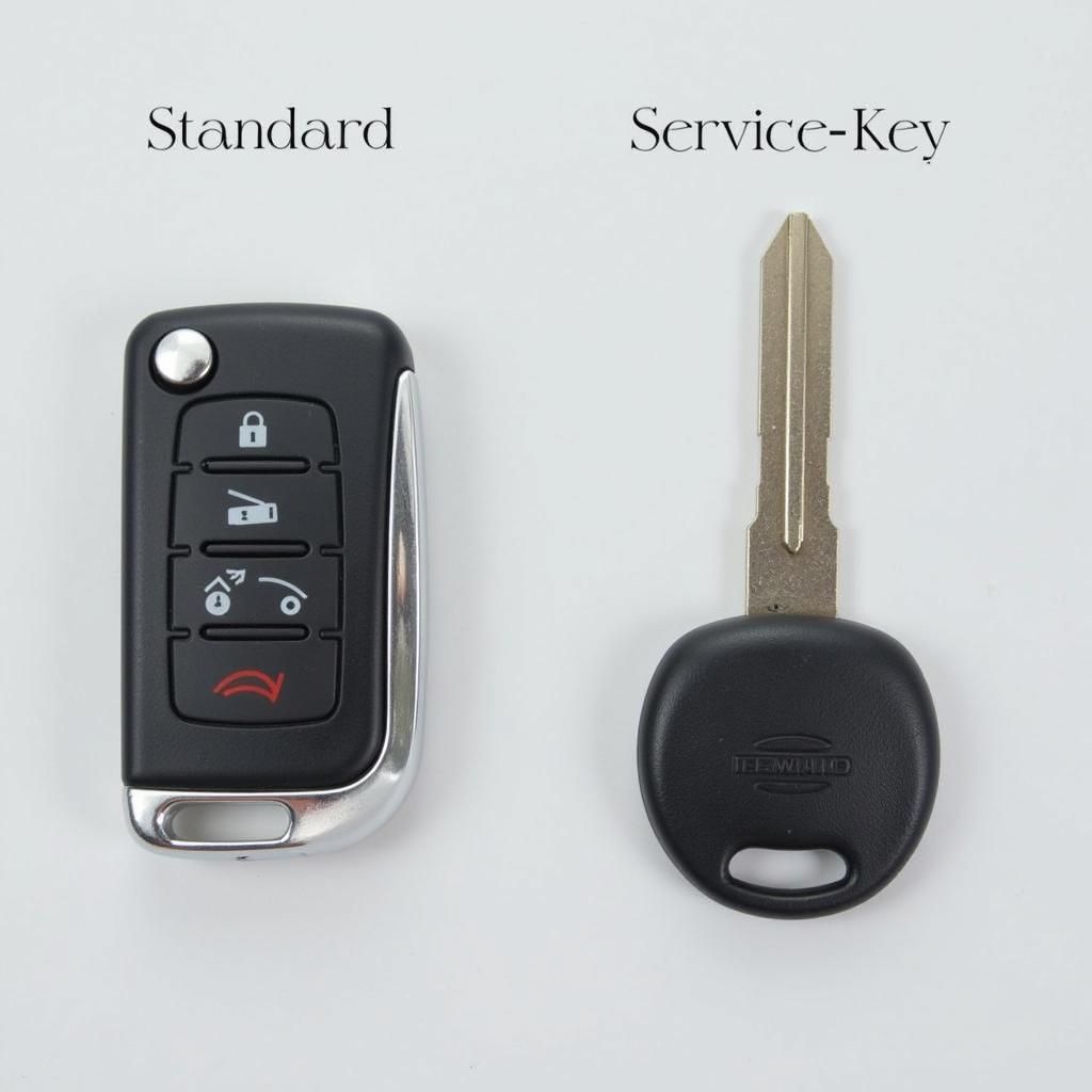 Example of a car service key