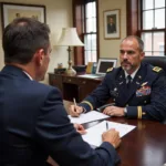 Service Member Consulting with Attorney