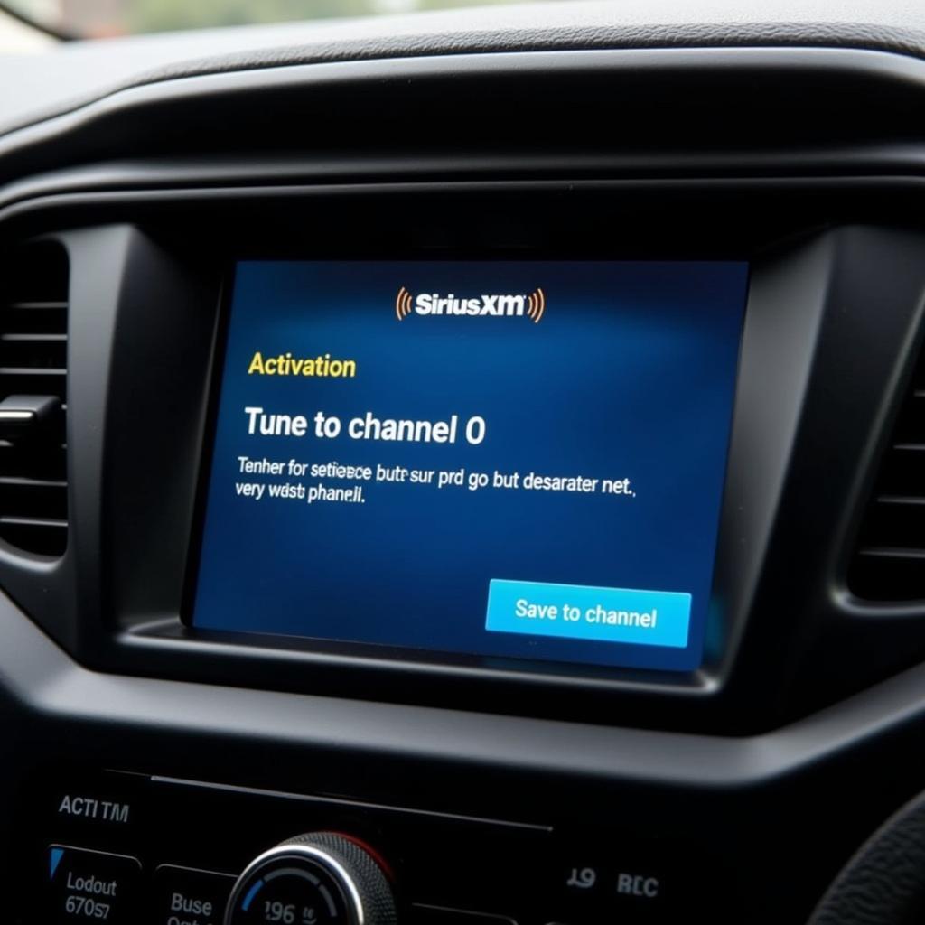 Activating SiriusXM radio in a car