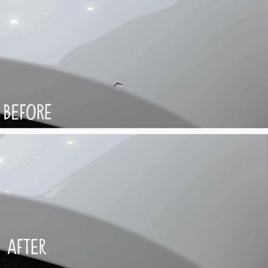 Small Car Paint Chip Repair Before and After