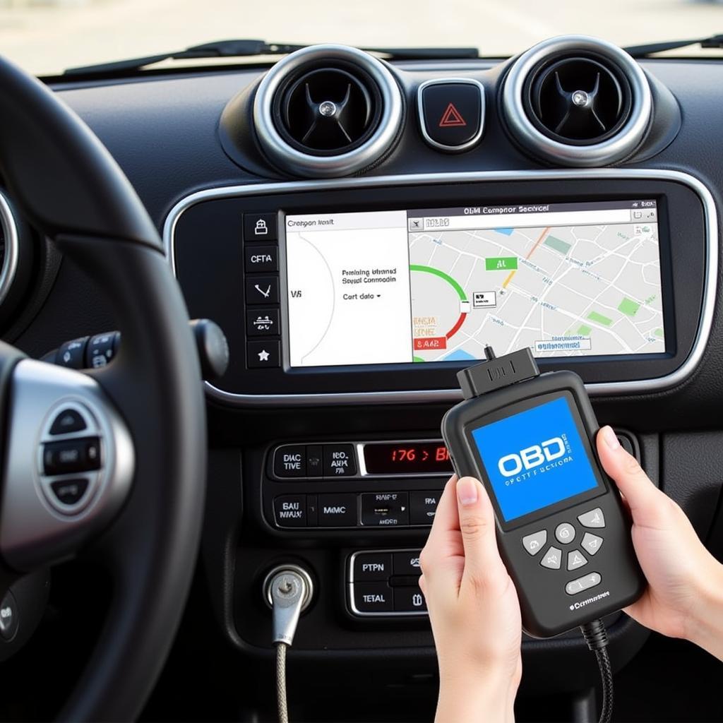 Connecting a Diagnostic Scanner to a Smart Car's OBD-II Port