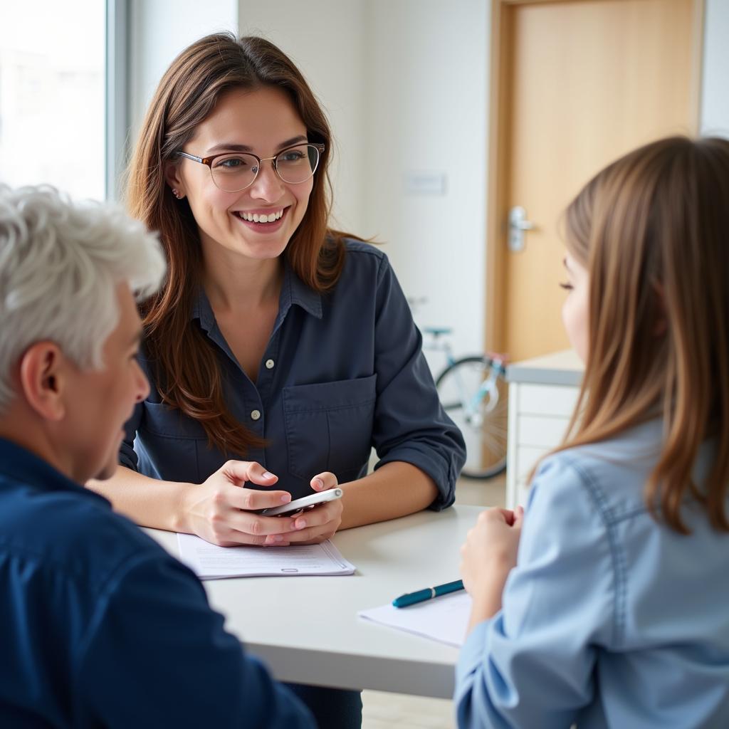 Social Worker Meeting with Family