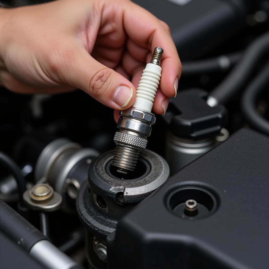 Replacing Spark Plugs During a Car Service