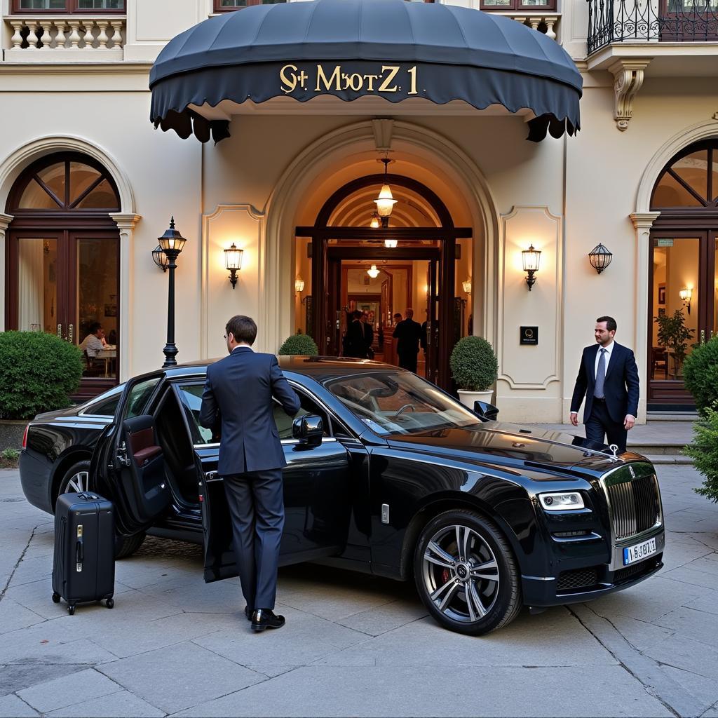 Arrival at Luxury Hotel in St. Moritz with Car Service