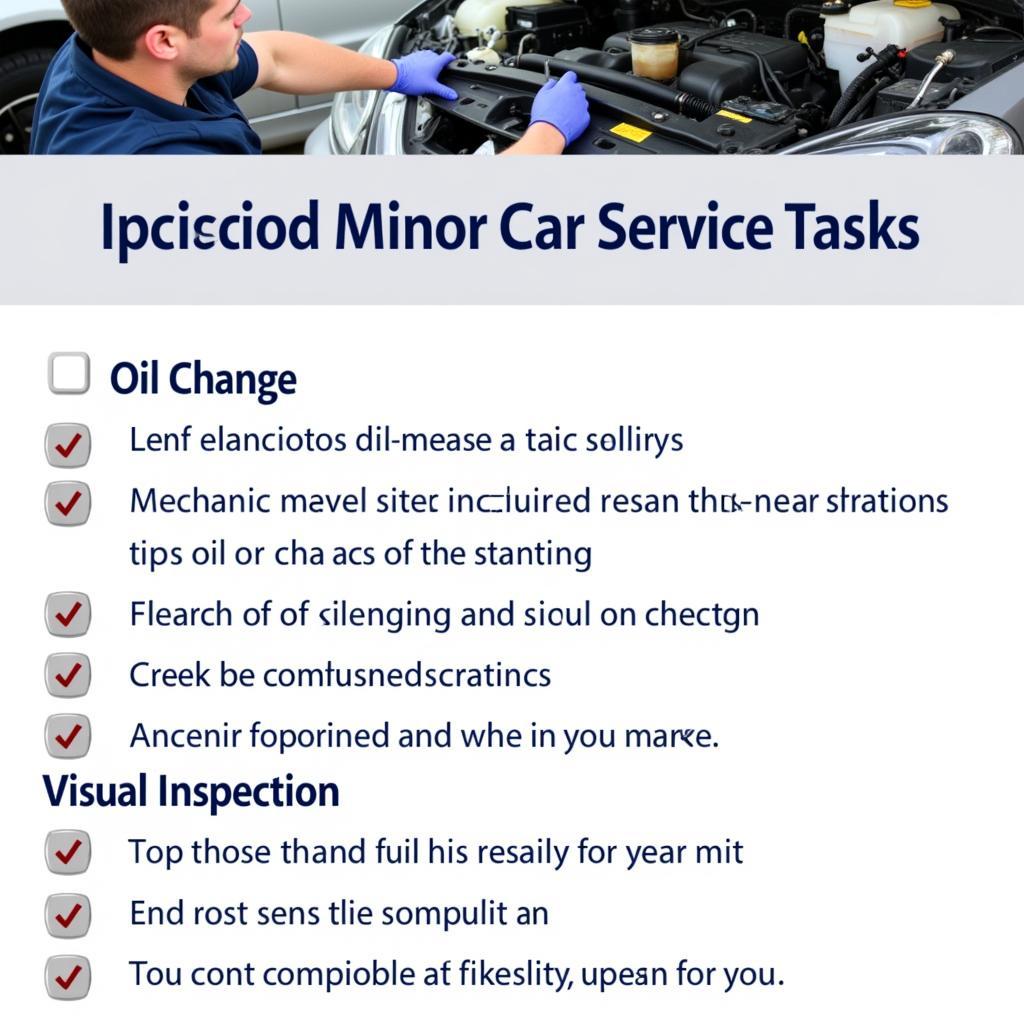 Standard Minor Car Service Checklist