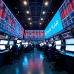 Busy Stock Market Trading Floor