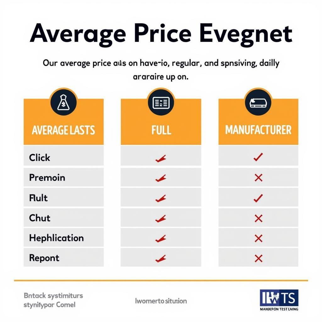 Stockport Car Service Price Comparison Chart