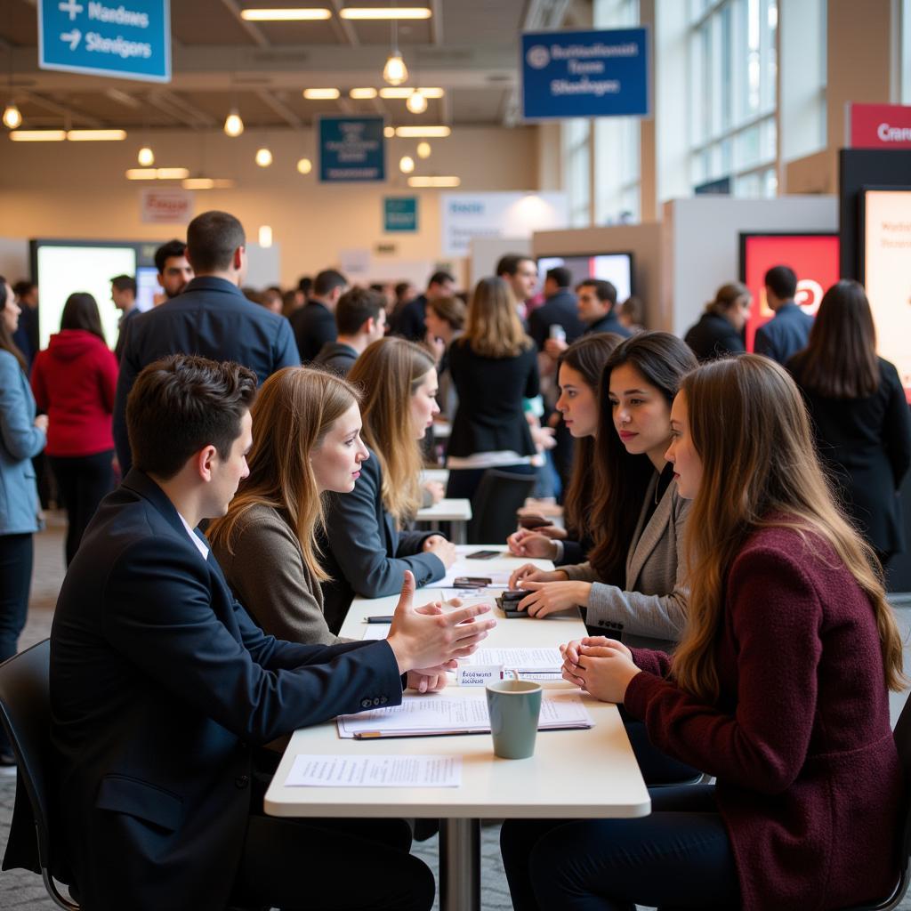 Students Networking at Career Fair