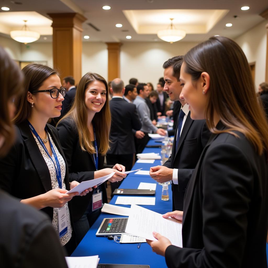 Students Networking at a Career Fair