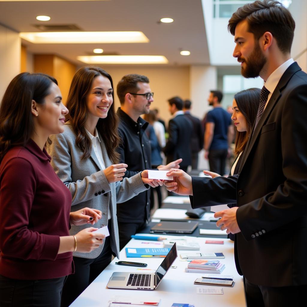 Students Networking at Career Fair